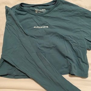 Oversized Crop Top - Blue